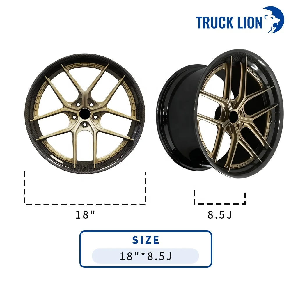 Novo Design de Roda de Fibra de Carbono Forjada de 18-24 Polegadas, Aro Leve de Liga para Modificação de Carros Esportivos de Luxo