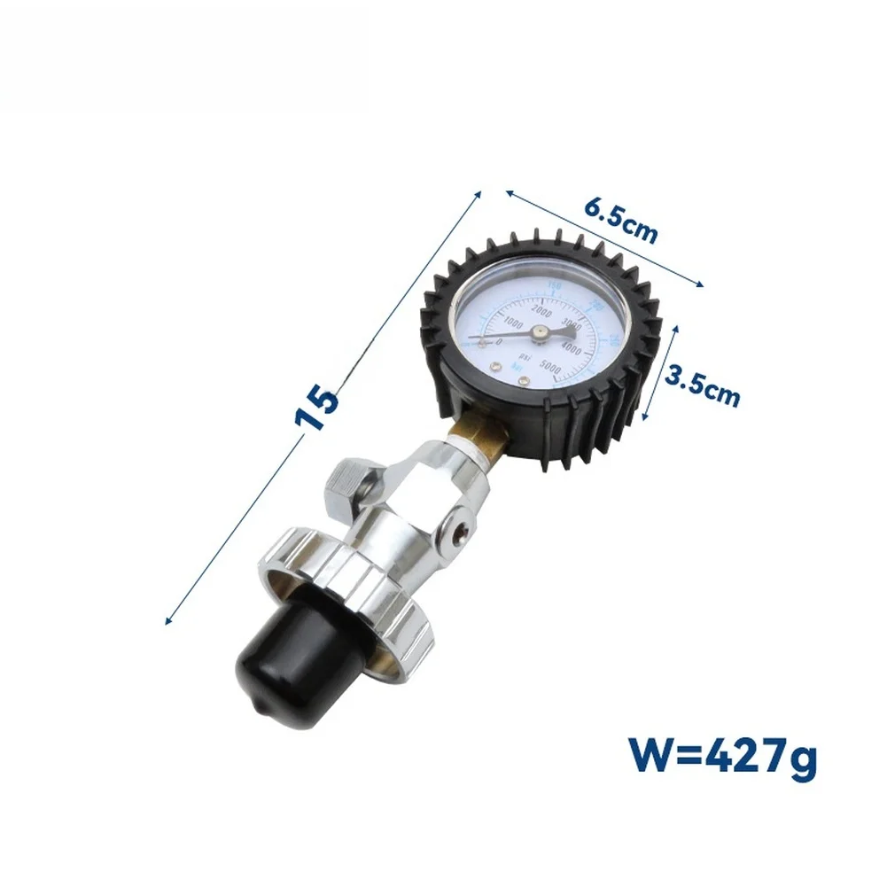Glycerin Filled Gauge Diving Pressure Gauge For Underwater Activities Rust Resistant Construction 1 4 NPT Taper Thread