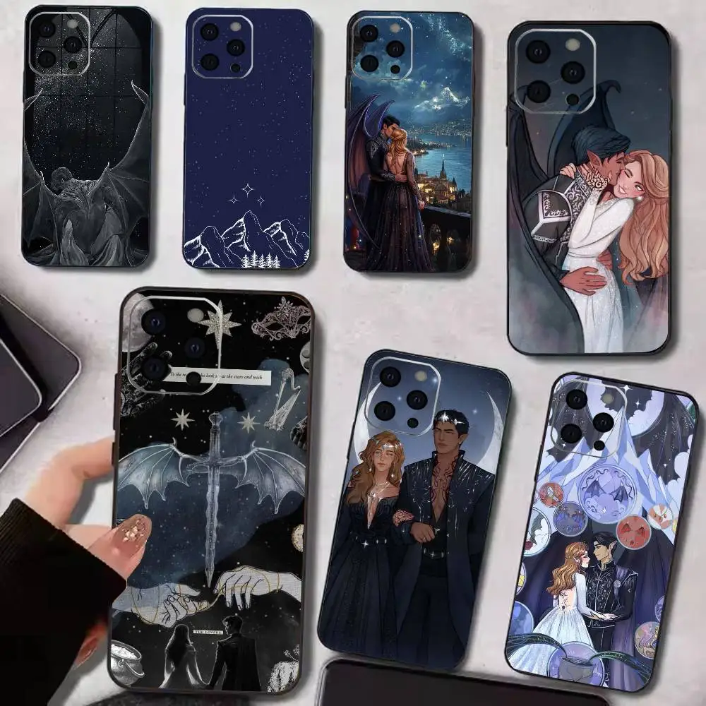 

Acotar A Court of Mist and Fury Phone Case For iPhone 17,16,15,14,13,12,11 Plus,Pro Max,XS,Soft Silicone Black Cover