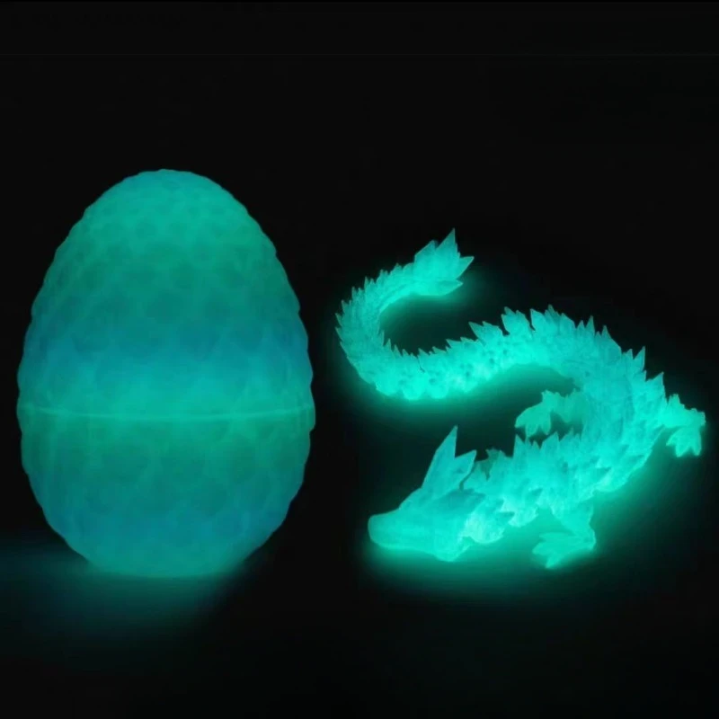 3D Printed Crystal Dragon Dragon Egg Luminous Dragon Luminous Ornament Decoration Children's Toys Birthday Gifts for Kids