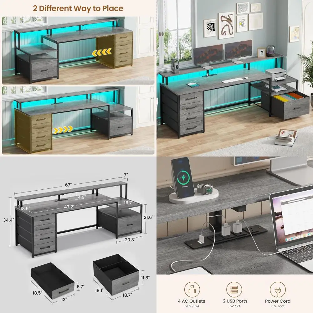 Home Oice Desk With…