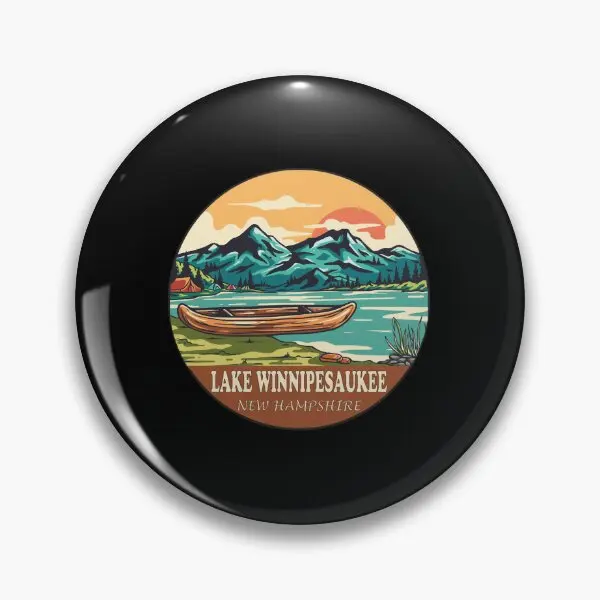 Lake Winnipesaukee New Hampshire Boatin  Soft Button Pin Women Gift Lover Hat Decor Funny Fashion Badge Collar Creative Jewelry