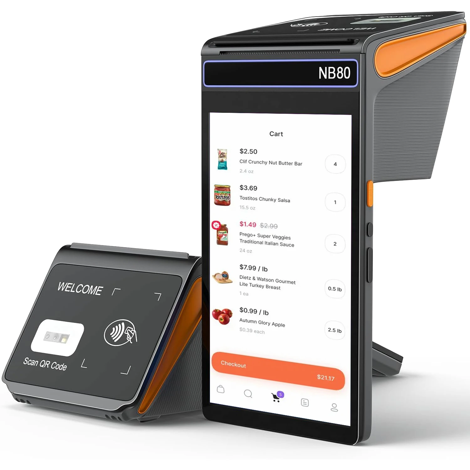 

NORYOX NB80 Интеллектуальный POS-терминал с 8-дюймовым сенсорным экраном POS-системы Android 13, портативная мобильная POS-машина с принтером 58 мм