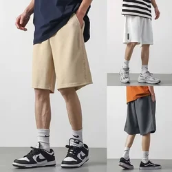 Summer Waffle Shorts For Men New Korean Fashion Drawstring Baggy Short Pants Fitness Breathable Y2K Streetwear Gym Shorts