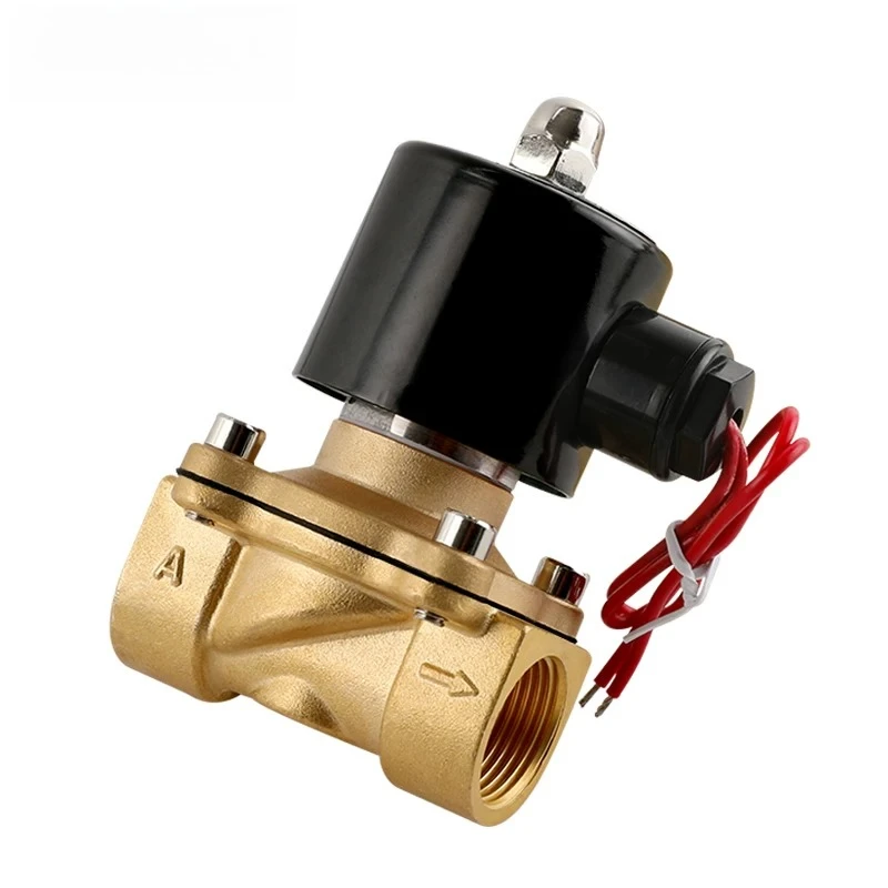 Normally closed all-copper solenoid water valve 220 air valve 2 minutes 1 inch water pipe electronic drain switch coil 24V