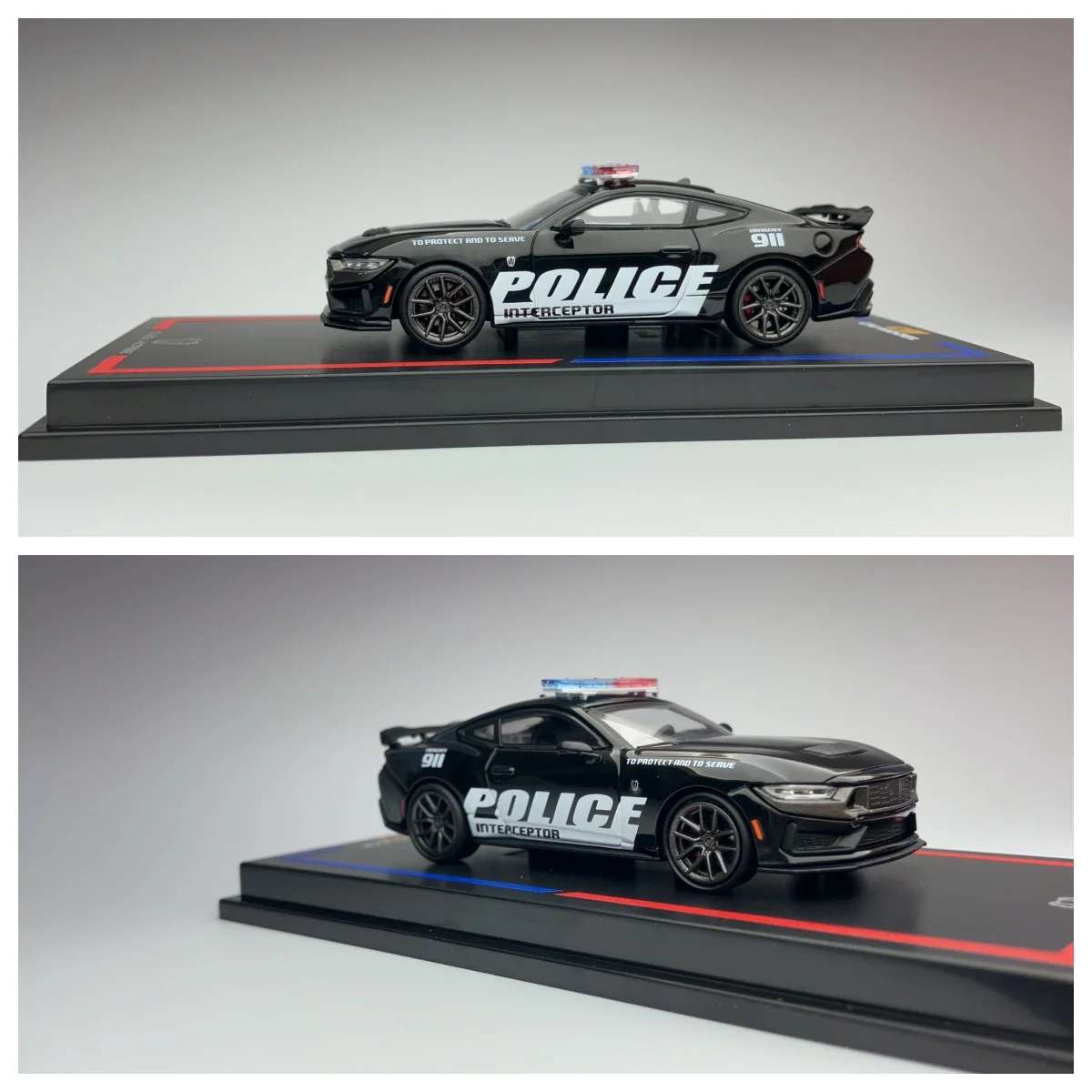

CM 1/64 Mustang DarkHorse American Police Car New Diecast Model Car Collection Limited Edition Alloy