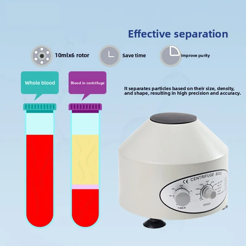 Small Bench Top Centrifuge 800D Electric Separator For Laboratory Sample Separation Experiment