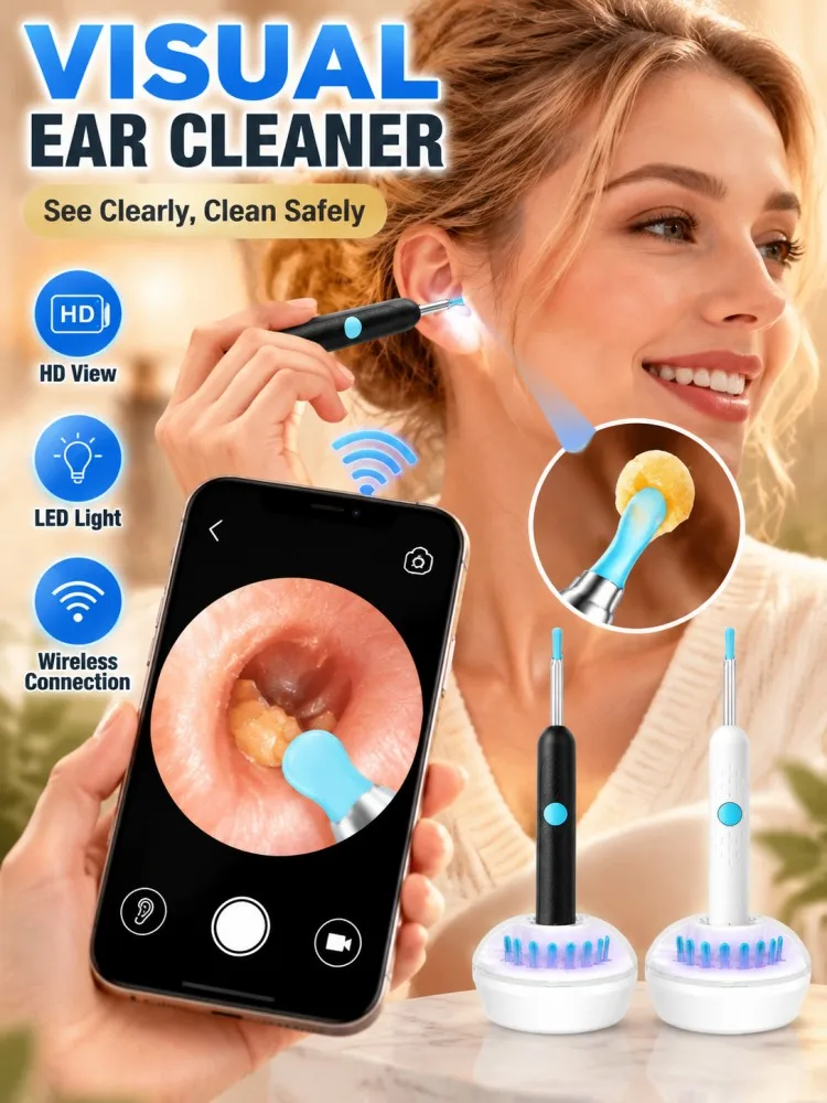 Upgraded Smart Visual Ear Wax Remover With Camera 800W HD Endoscope Multi-Purpose Visual Ear Cleaning Tool With Storage Case