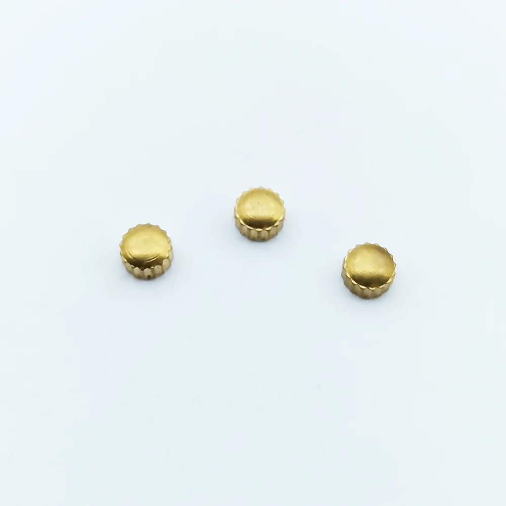 رأس ملحق الساعة مناسب لأجزاء إصلاح الساعة ذات الأنبوب المسطح الذهبي لحركة 7120