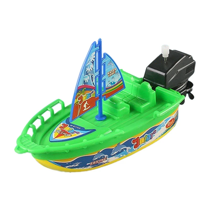 Kids Speed Boat Ship Wind Up Toy Bath Toys Shower Toys Float In Water Kids Classic Clockwork Toys For Children Gift