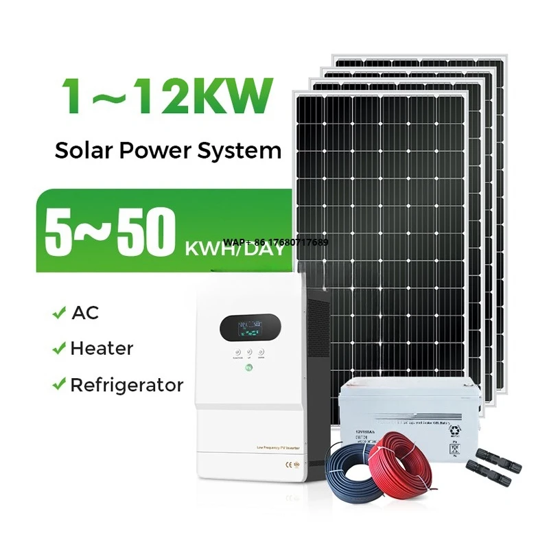 Home Energy Storage Complete Solar Kit 5000Watts 3Kw 5Kw 3000 Watt Inverter Solar Power Panel Lighting Energy System for Home