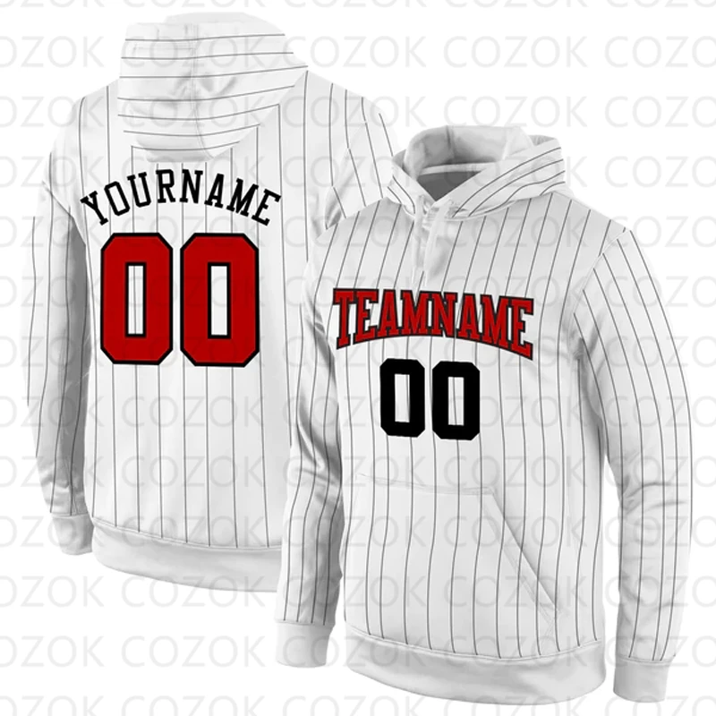 

Customized Hoodie White Vertical Line Colour Jersey 3D Printed Unisex Pullovers Hoodie Casual Sweatshirts