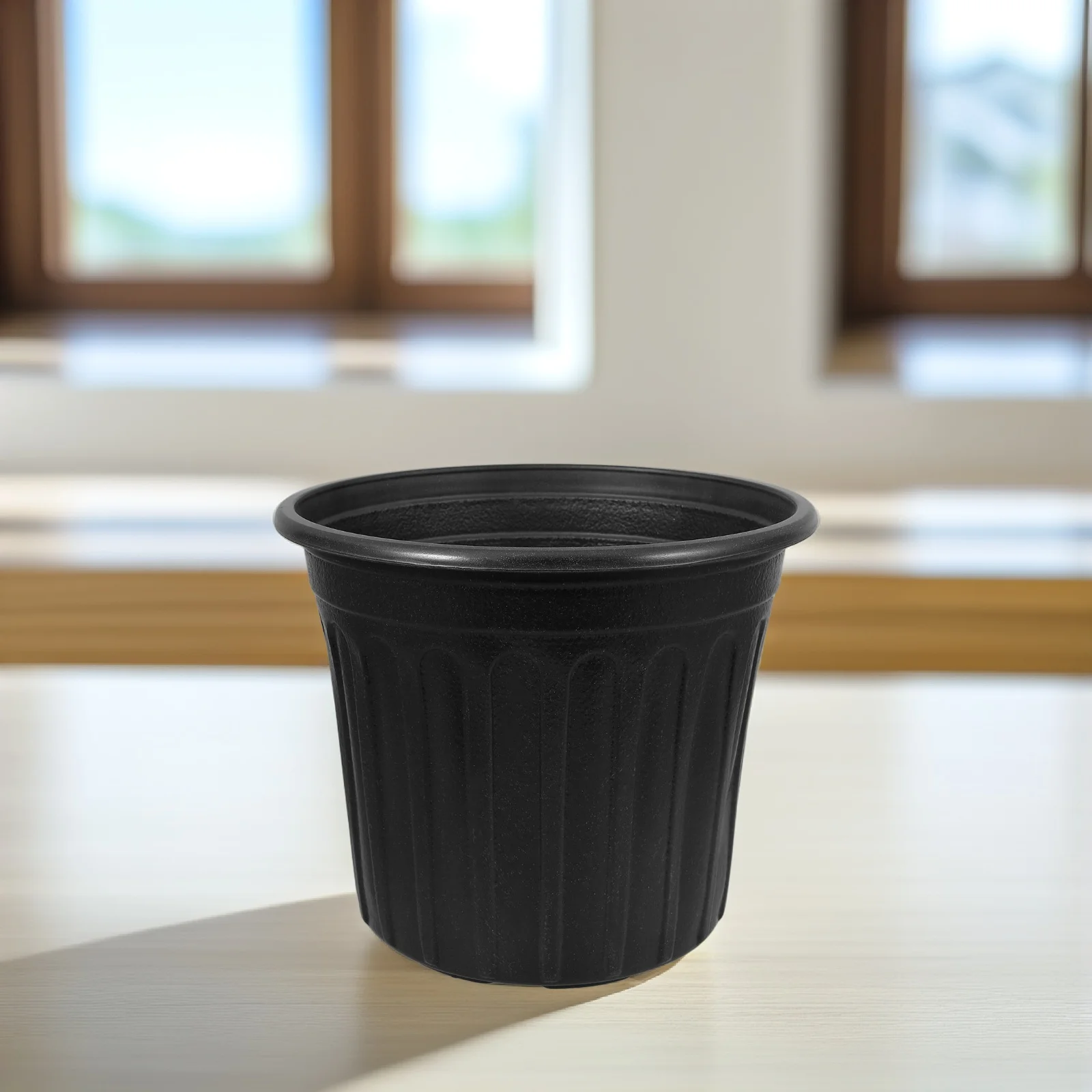 

6pcs Black Plastic Nursery Pots Thickened Durable Planting Containers For Indoor Outdoor Garden Flower Succulent Bonsai Round