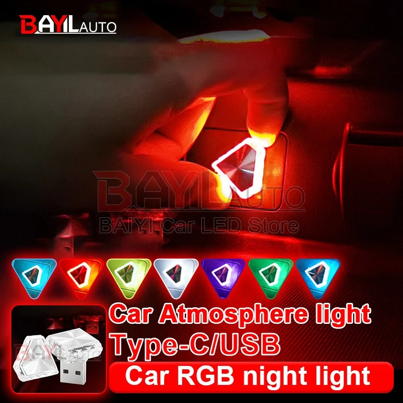 USB Touch Little Night Light car LED atmosphere Lamp  for Camping in the wilderness,Christmas & Halloween,Holiday party gifts
