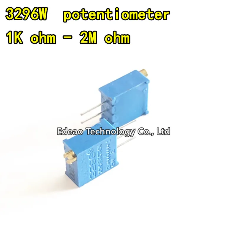 10PCS 3296W  Trimmer Potentiometer 1K 2K 5K 10K 20K 100K 200K 500K 1M 2M 100R 200R 103 104 204 105R 102 101 202 502