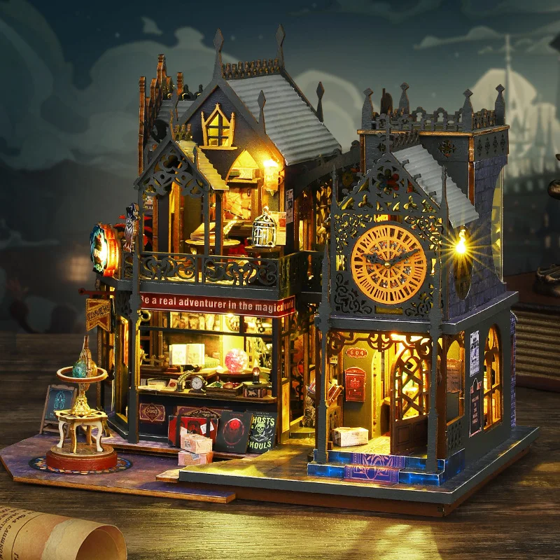 DIY Miniature Doll House 3D Puzzle Assembly Building Model Kit Small Room Toys Home With Furniture Lighting Wooden Craft Gift