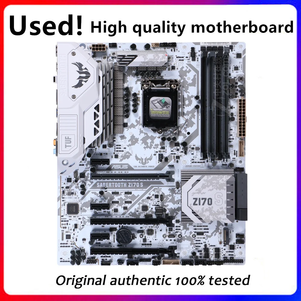 For Asus SABERTOOTH Z170 S Original Used Desktop Intel Z170 Z170M DDR4 Motherboard LGA 1151  i7/i5/i3 USB3.0 SATA3