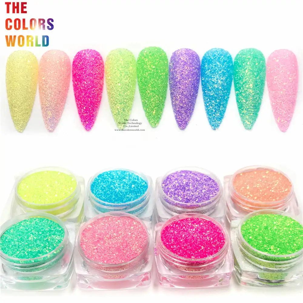 TCT-844 Gold Primary Colours With Rainbow Diamond Dust Ultra-Fine Glitter Nail Decoration Festival Face Body Nail Art Iridescent