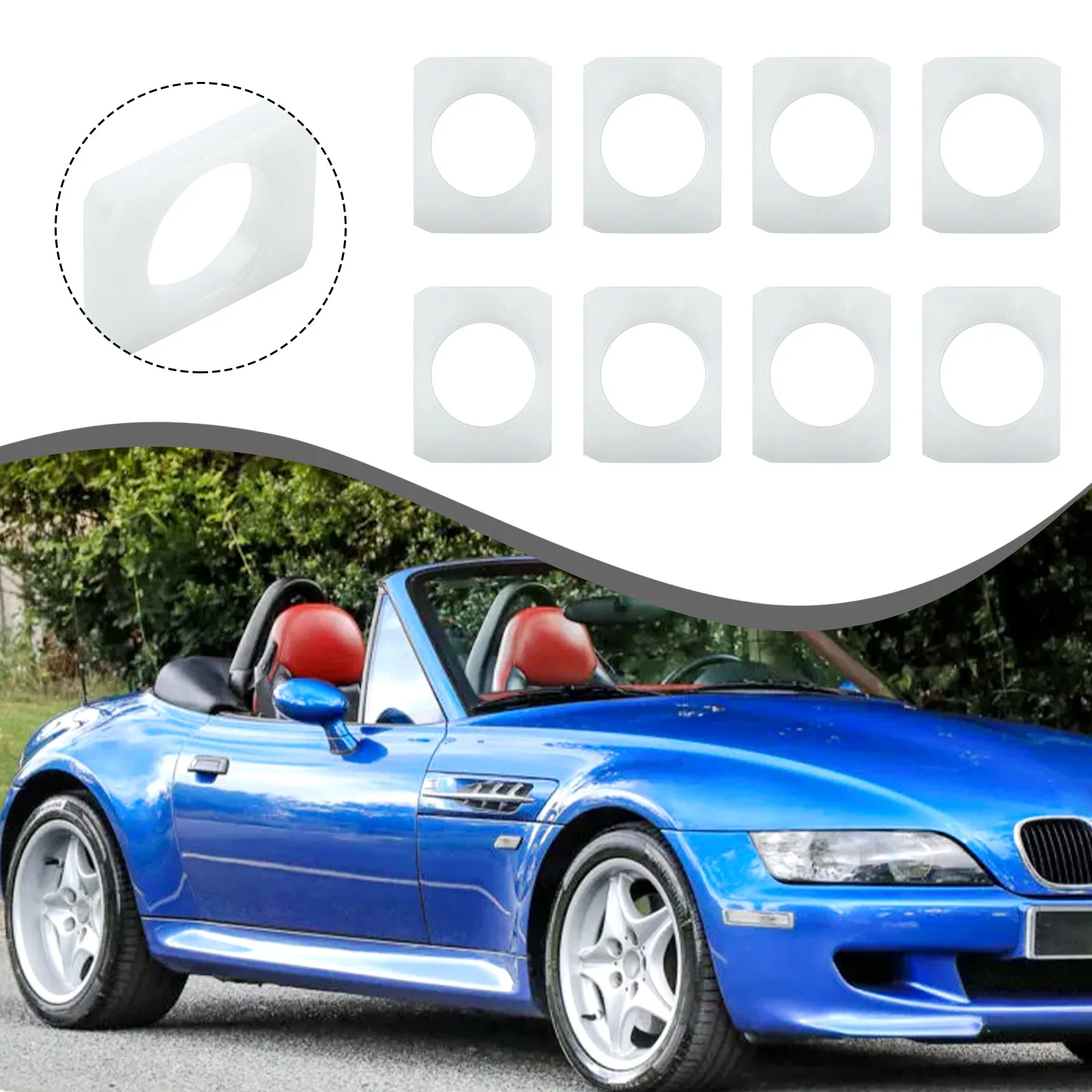 For Seat Bushings Kit 8PCS For For BMW Z3 Z3M E36 E37 E38 1994 2002 Rubber Fix For For For Seat Rail Excess Movement