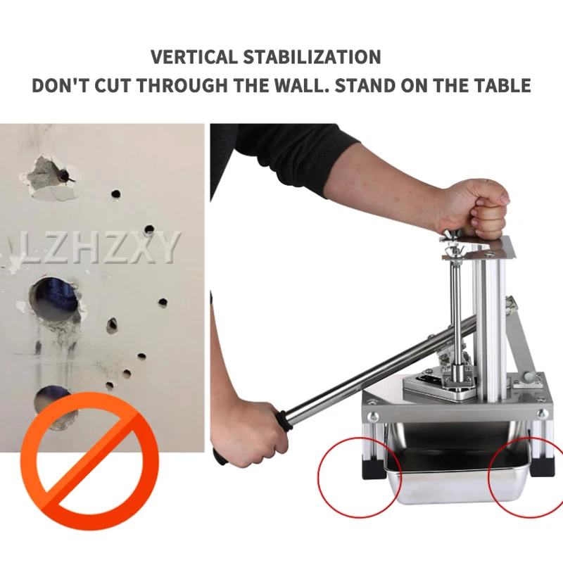 Trancheuse Manuelle pour Légumes et Fruits, Machine de Découpe Domestique pour Pommes de Terre et Tomates, Gadgets de Cuisine Commerciaux, 7/10/14mm, D479