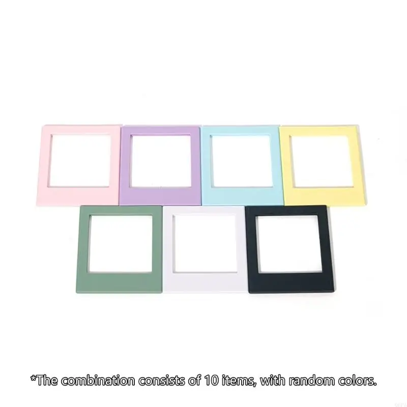 Q6PA 10Pcs Picture Frame Color Photo Frame Magnets Album Easy Photo Display for Refrigerator Fridge Accessories