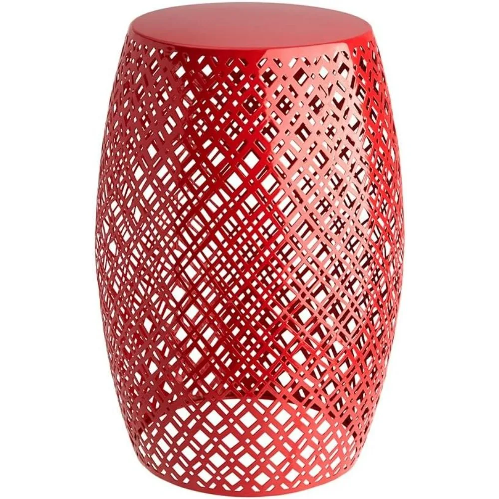 

The Lakeside Collection Metal Barrel Stool - Red