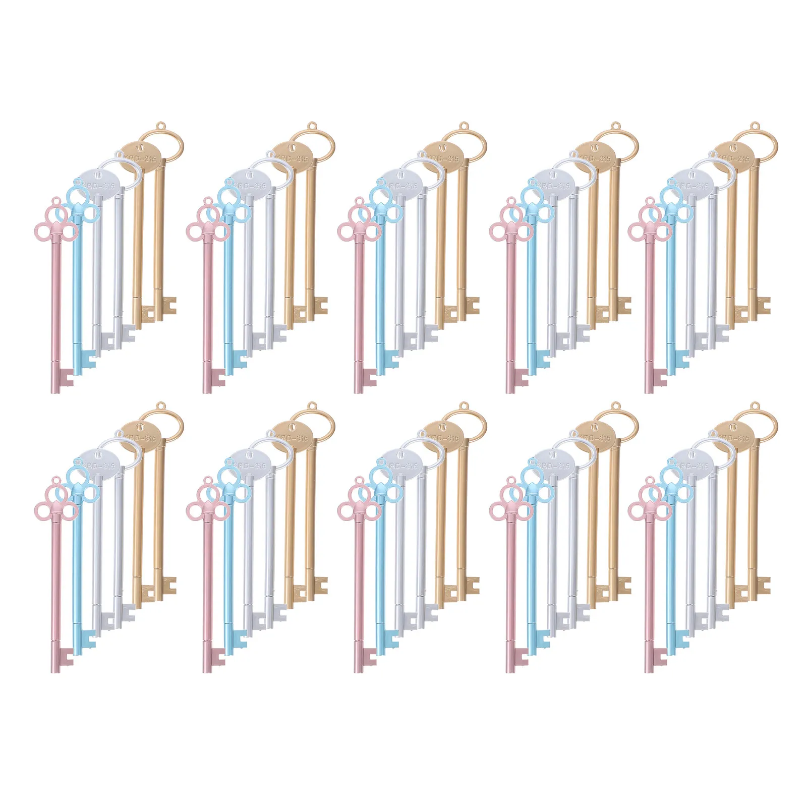 

60Pcs Vintage Key Shape Gel Ink Pens Retro Middle Neutral Pen for School Office Note Taking Drawing Journaling Stationery