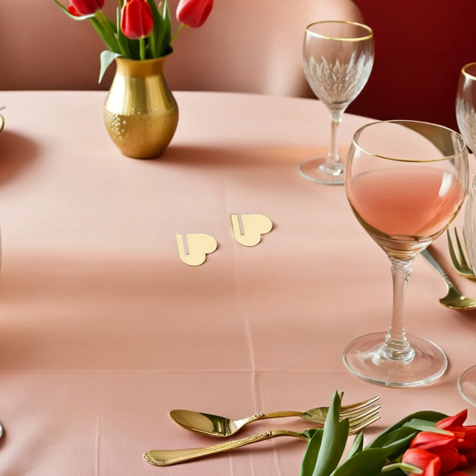 

90Pcs Heart Drink Markers Golden Acrylic Blank Labels for Wine Glass Cup Party Drink Tag Wedding Favor Decor Golden Acrylic Tags