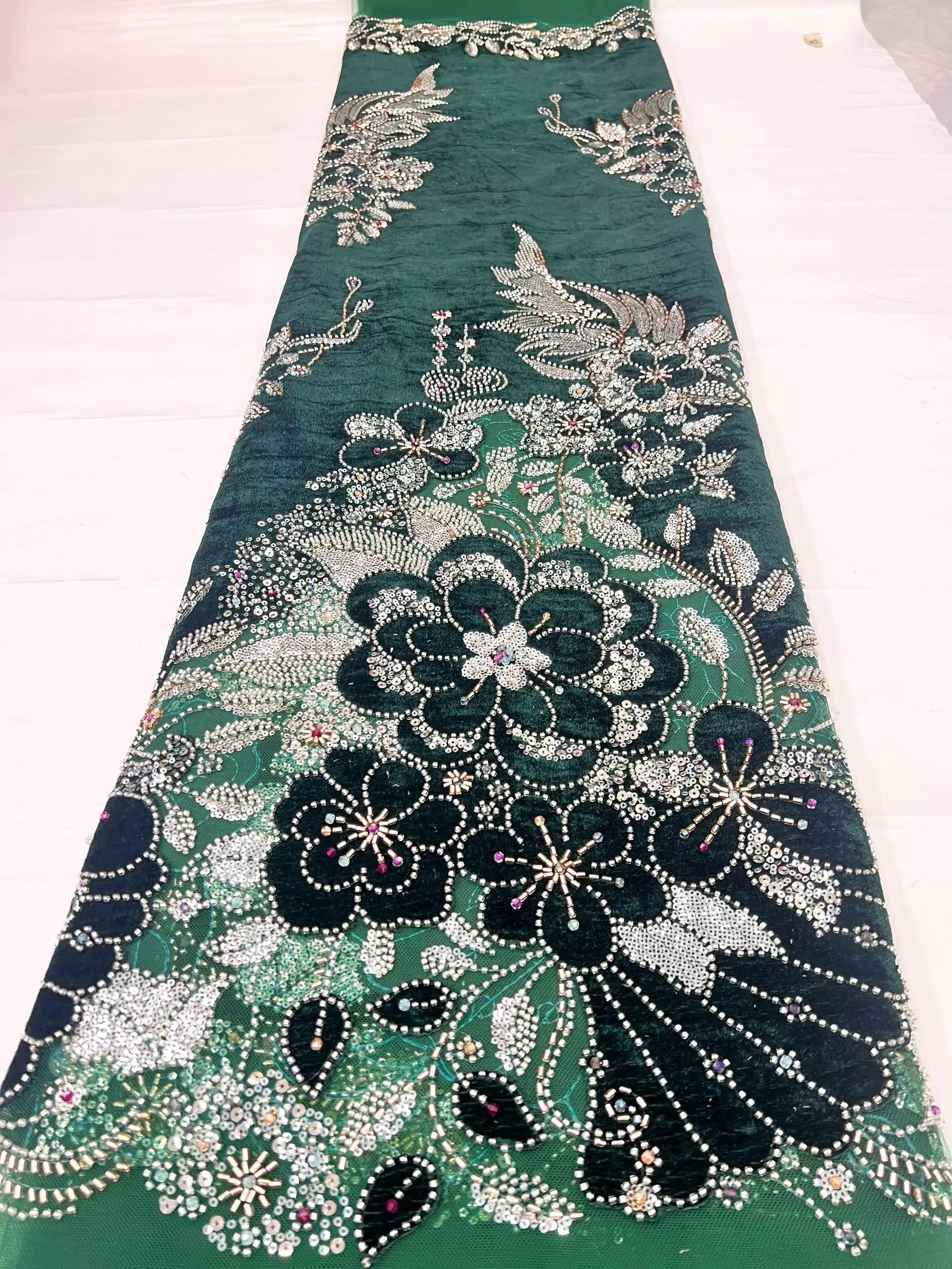 ผ้าลูกไม้ทูลล์ฝรั่งเศสปักลายหร - Sewing Velvet Fabric บทวิจารณ์และราคา