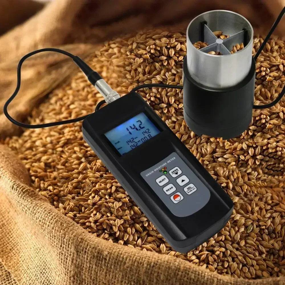 Digital Moisture Meter Checks 36 Species Grain Seed Rice Coffee Wheat Tester 50% LED Indicator