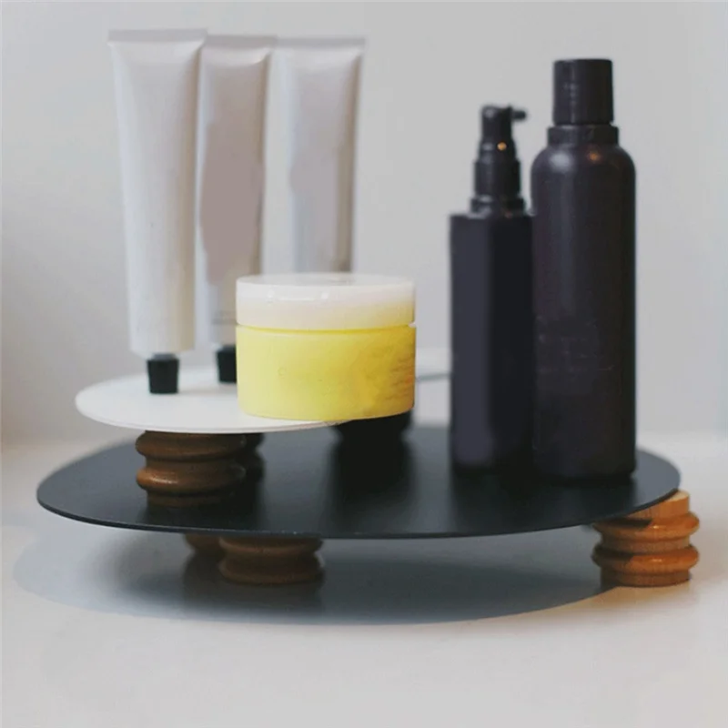 

Best-Nordic Desktop Ornaments Aromatherapy Perfume Storage Tray Makeup Organizer Plate For Bathroom Living Room Holder-A Easy To