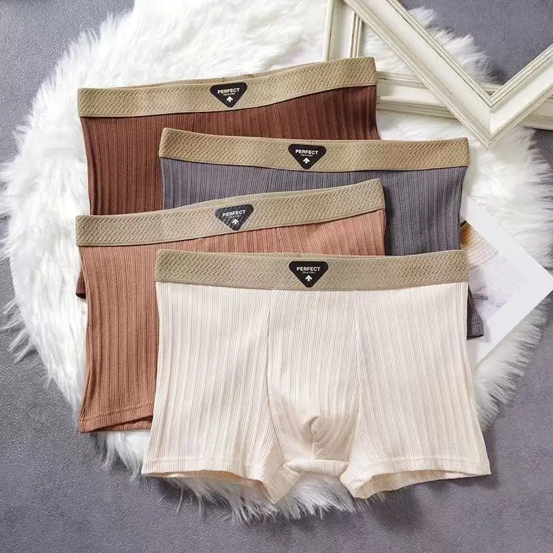 

4Pcs Men's Shorts Boxers Graphene Antibacterial Cotton Underwear plus Size Soft Breathable Boxers Briefs with Crotch Comfort