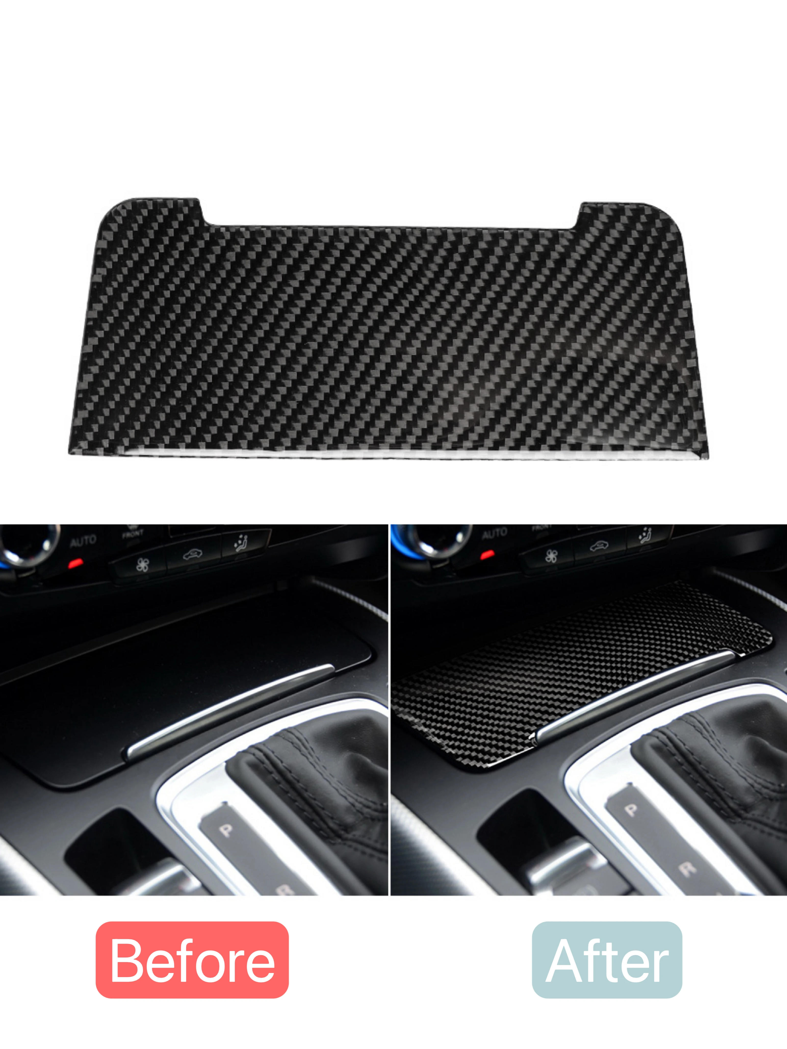 

For audi A4 B8 A5 Q5 Car Stylish Interior accessories Car Center Control Gear B36B Carbon Fiber