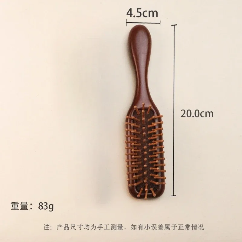 1Pc Natural wooden Comb Meridian Massage Anti-static No-snags Wide Tooth Comb For Women Girl Straight Curly Hair