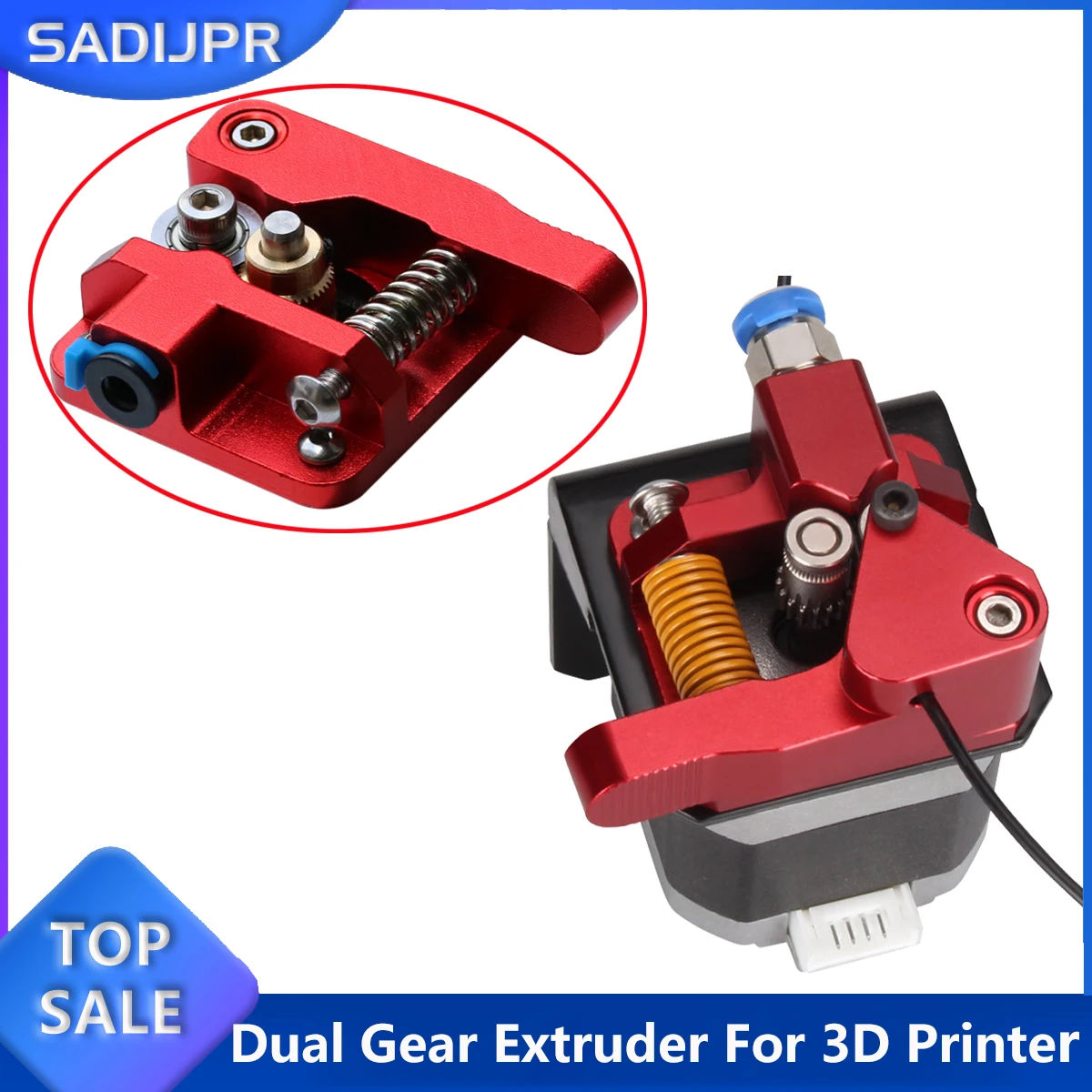 

Dual Gear Extruder For Ender3 v2 Upgrade Motor Shaft 20mm, Compatible with Ender 3 Pro CR10 Series 3D Printer TPU Filament Drive
