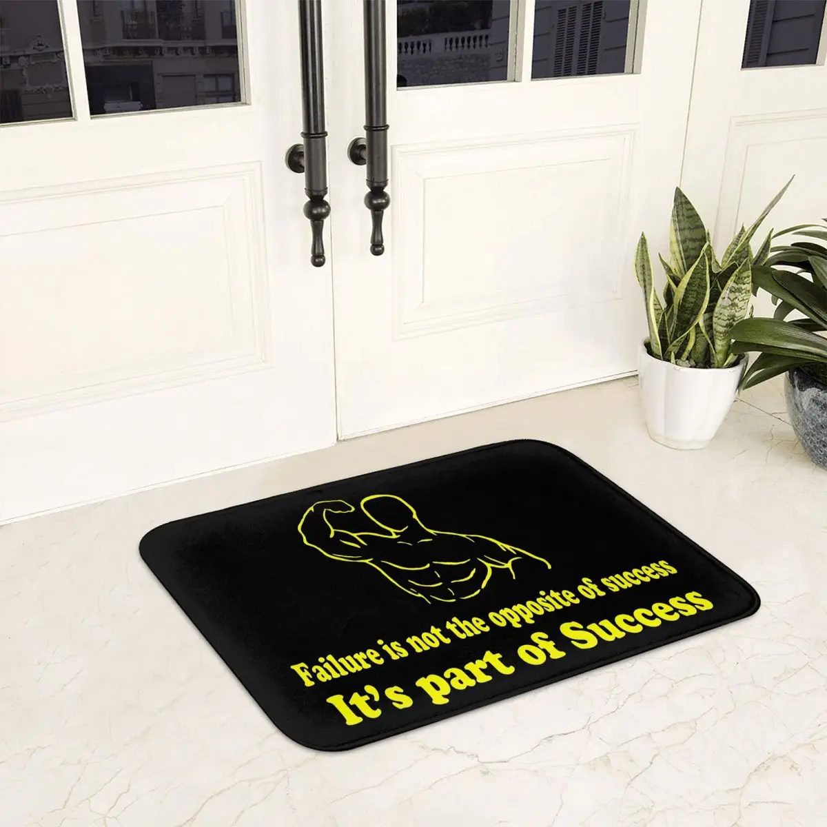Motivational And Inspirational Workout Gym Quote Anti-slip Doormat Floor Mat Carpet Rug for Kitchen Entrance Balcony Footpad Mat