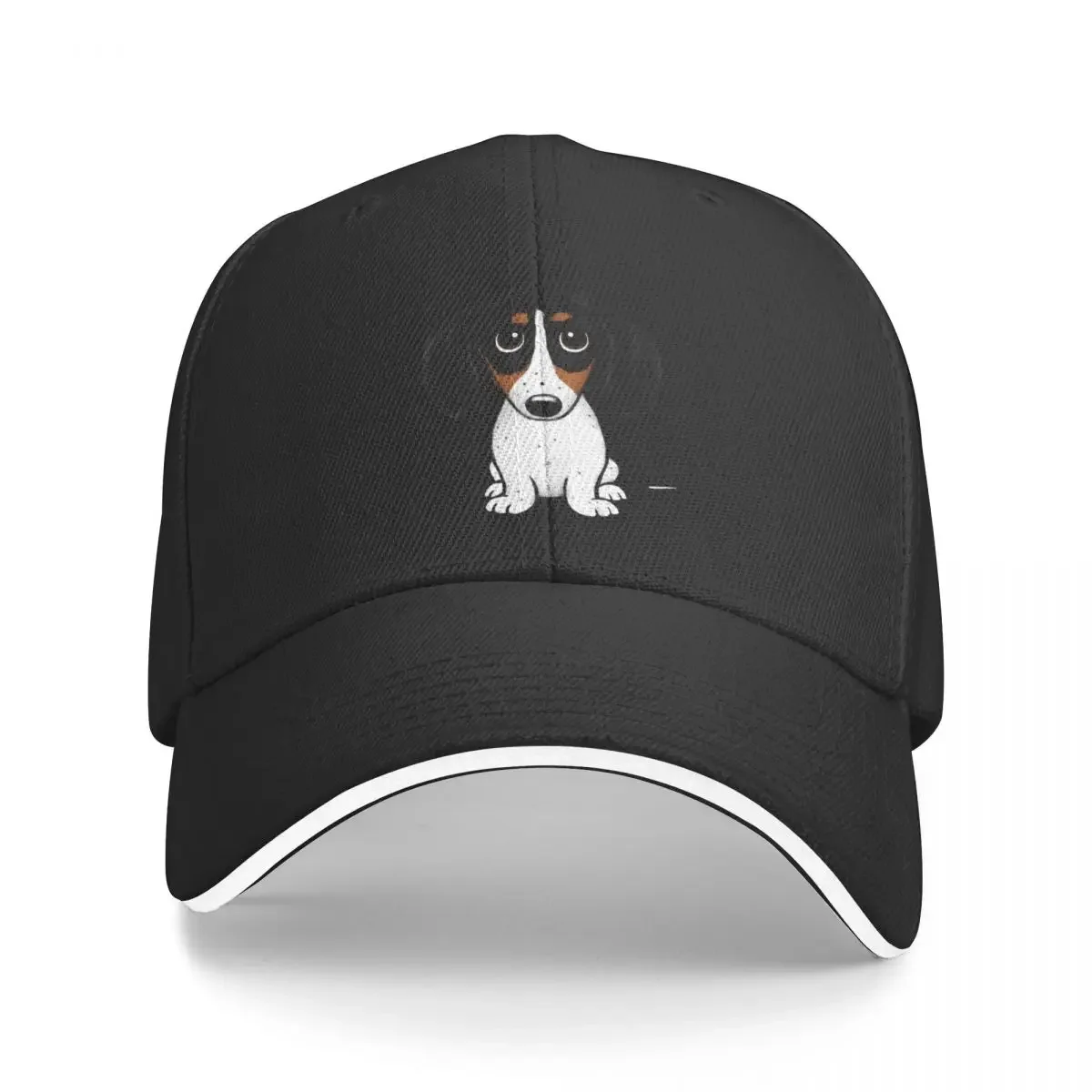 Piebald Dachshund Cute Black, Tan and White Wiener Dog Baseball Cap beach hat Hat Beach Women Men's