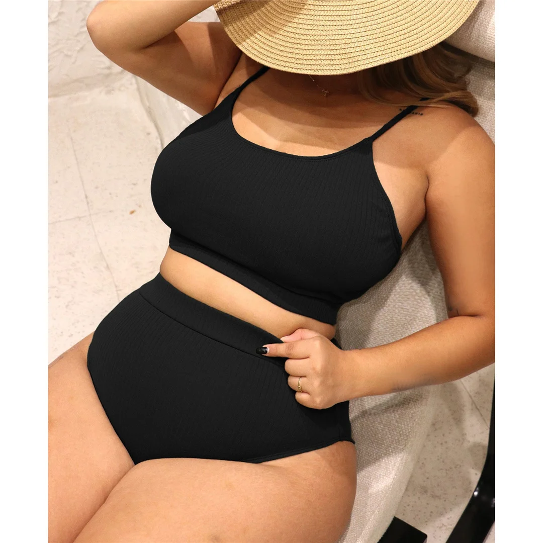 0XL - 4XL, 7 Farben, Bikini, große Größen, Badebekleidung für Damen, zweiteiliges Bikini-Set, Badeanzug, V3774B – Detail 3