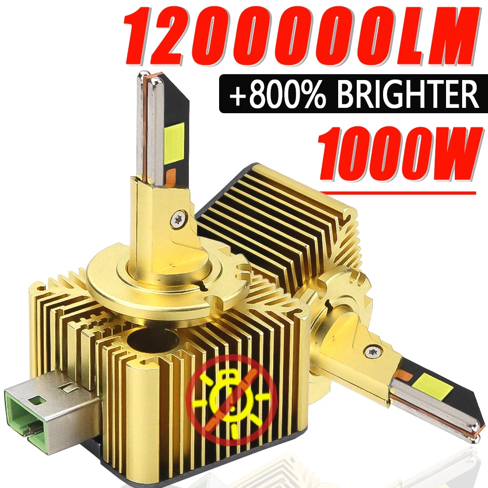 

D1S D3S LED Car Headlight Bulbs CANBUS High Power Turbo Super Bright Auto Lamp HID D2S D4S D8S Wireless Fog Lights Plug&Play 12V