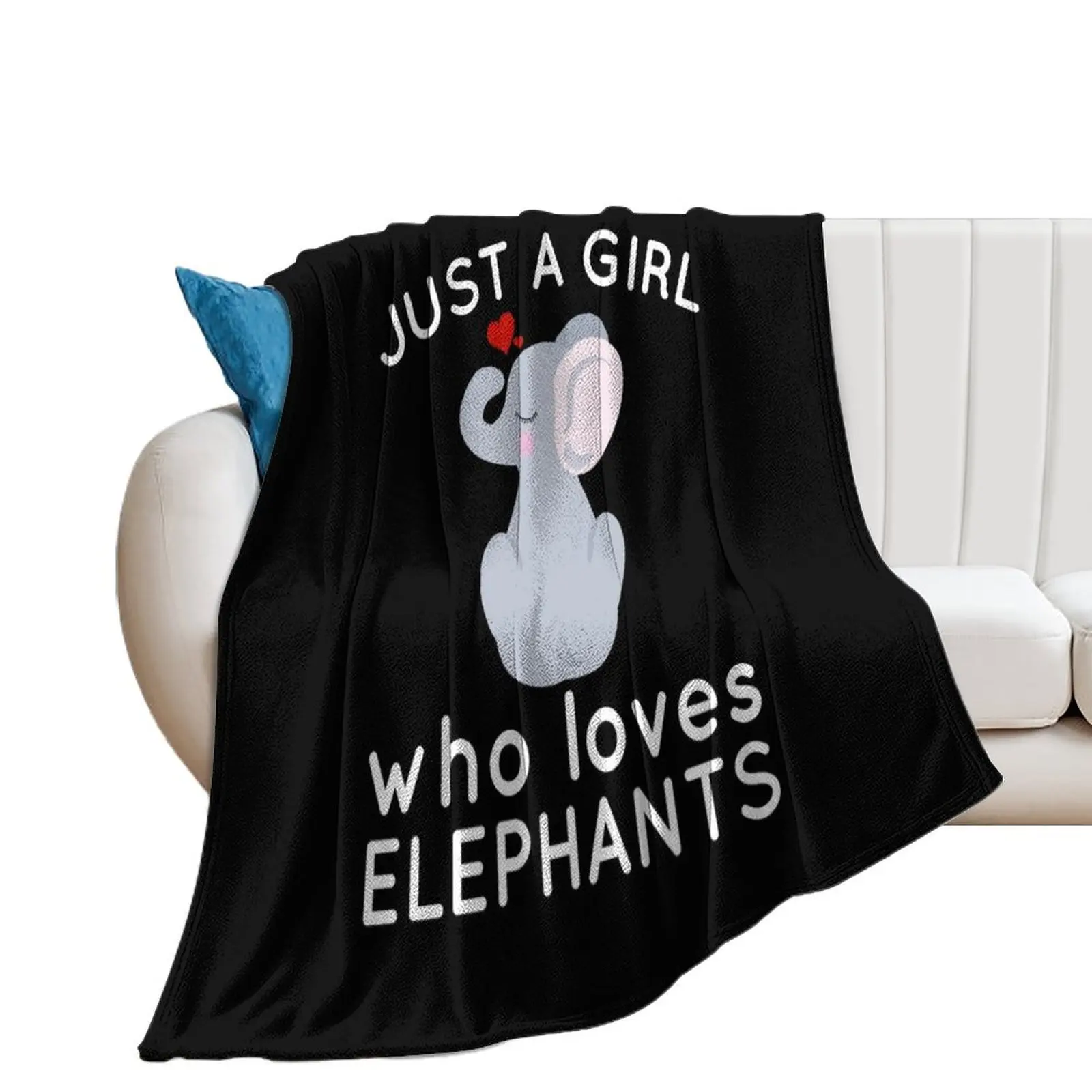 

Just A Girl Who Loves Elephants Throw Blanket Kid'S decorative Blankets