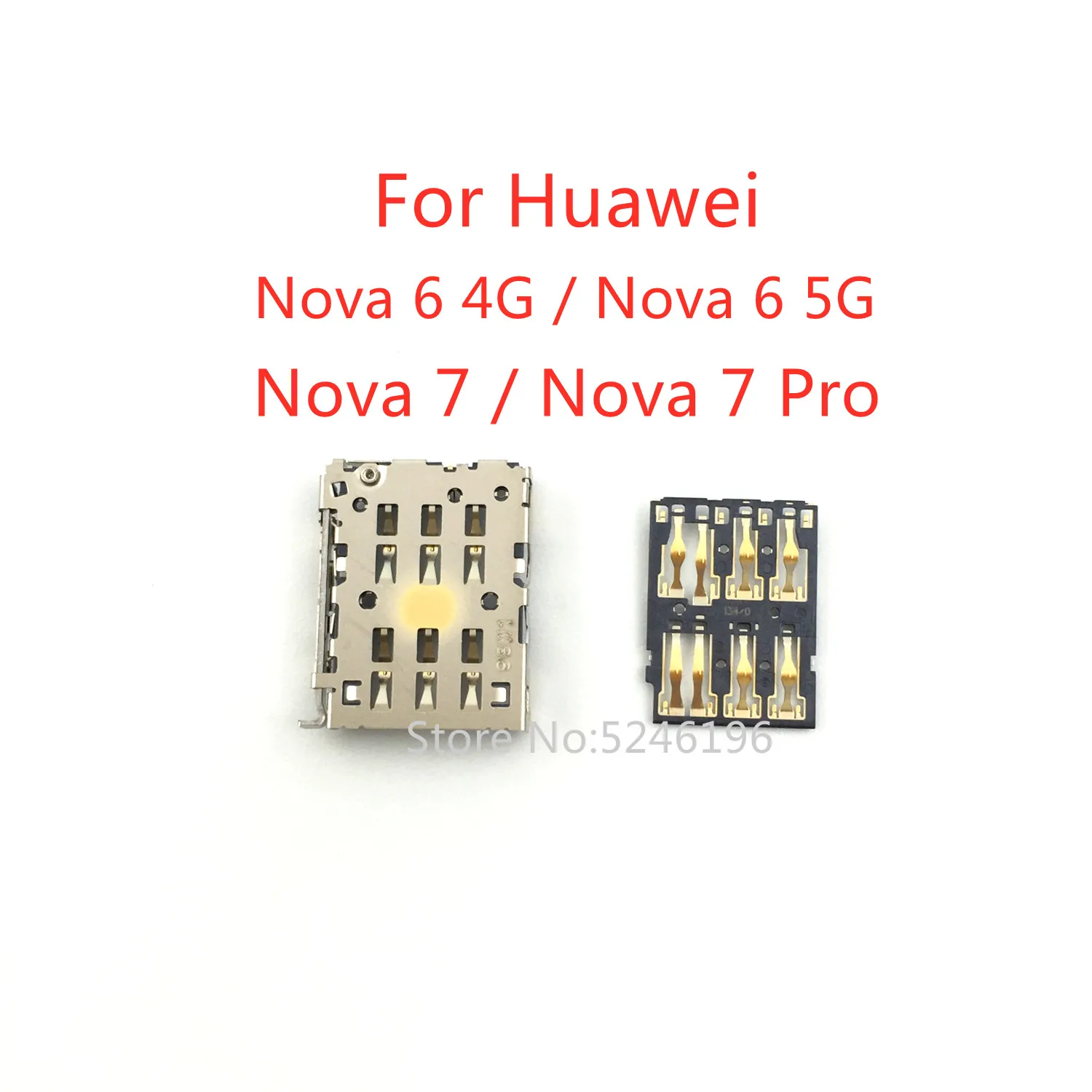 ถาดใส่ซิมการ์ด1ชิ้นสำหรับ Huawei nova 6 4G Huawei nova 6 5G Huawei nova 7 Huawei nova 7 Pro อะไหล่ทดแทน