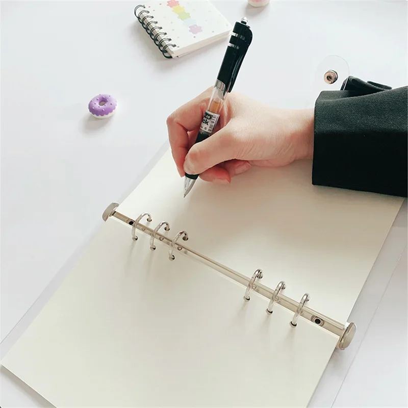 2024 45 Sheets Kawaii A5 A6 Loose Leaf Notebook Paper Refill Spiral Binder Index Inner Pages Monthly Weekly Daily Planner Agenda