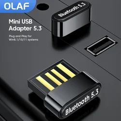 Olaf USB Bluetooth 5.1/5.3 Driver Free Adapter Usb Bluetooth Receiver BT Transmitter aptx Mini Adapter for Windows8.1/10/11