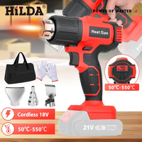 HILDA Heat Gun Cordless Hot Air Gun Handheld Electric DIY Heat Gun Temperatures Adjustable For Makita 18V Battery (No Battery)