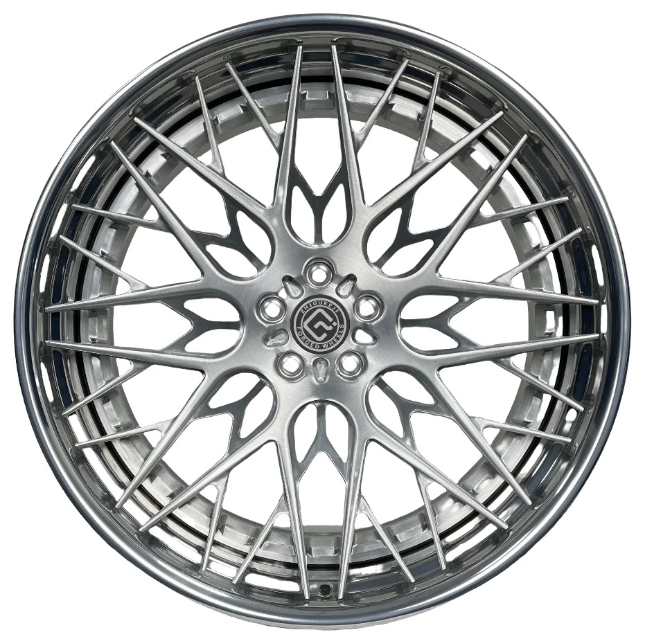 

Factory Direct Custom Forged Wheels Size 22 Inch PCD 5x112 Forged Aluminum Wheels Brushed Silver Centers +whole Polished Barrel