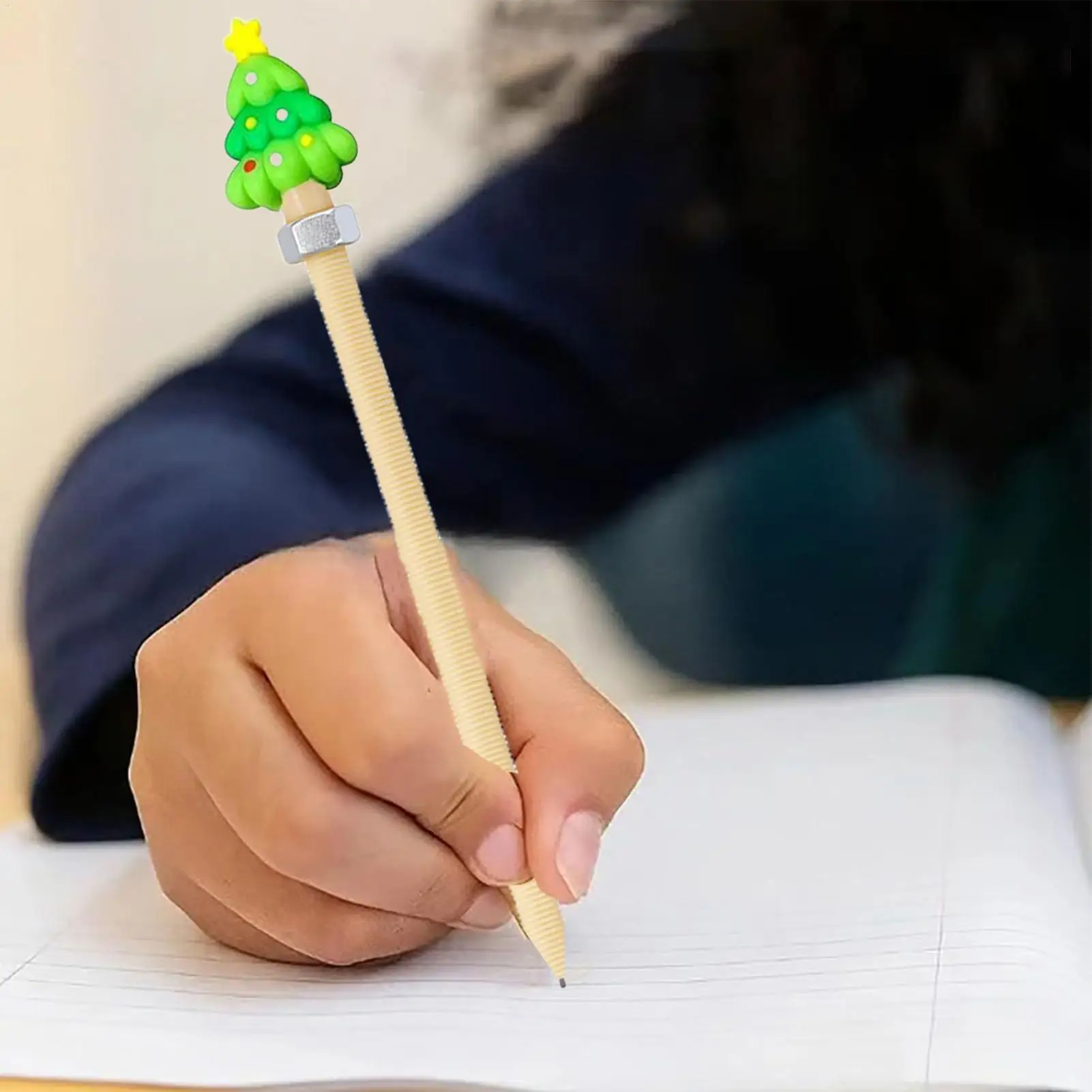 Threaded Fidget Pencil Halloween Threaded Fidget Pen With Sliding Nut Silent Sensory Tool Study Supplies For Special Education