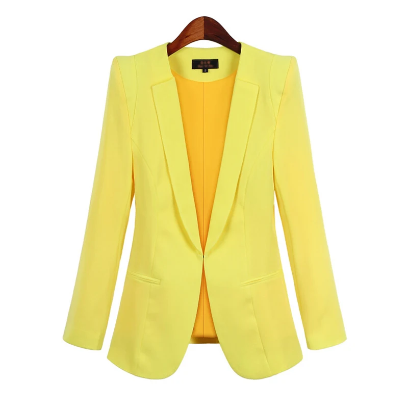 2022 Korean Blazer Suit Jacket Women Autumn Spring New Long Sleeve Notched Collar Work Blazers Suit 3XL 4XL 5XL