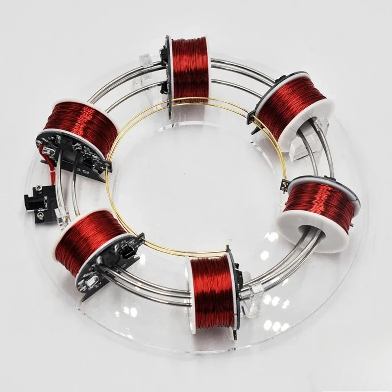 6 Coil Electromagnetic Cyclotron Physical Science Experimental Equipment DIY Homemade Model Toys IN STOCK
