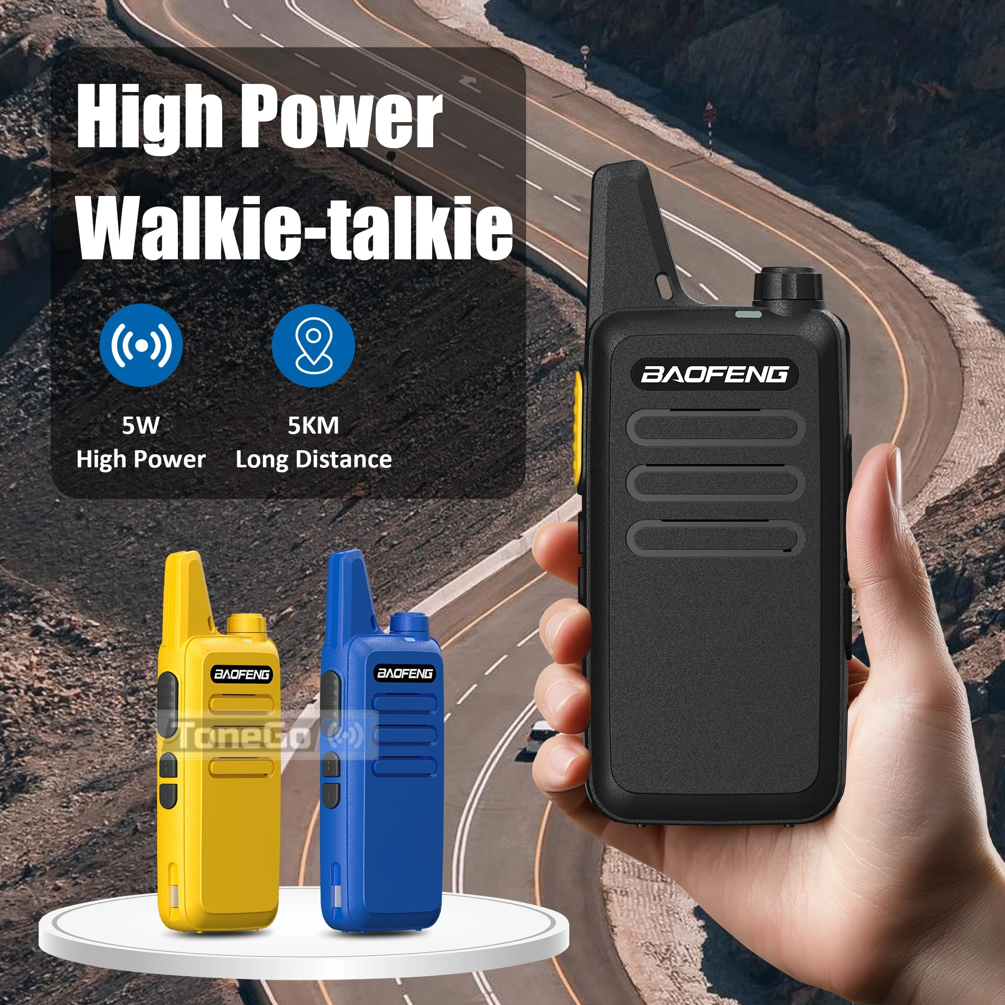 1/2/4x Baofeng BF-T20D Mini Walkie Talkie ลดเสียงรบกวนสถานที่แล้ว BF-T20 UHF แบบพกพาวิทยุ USB-C 5KM ยาวสําหรับ CAMPING