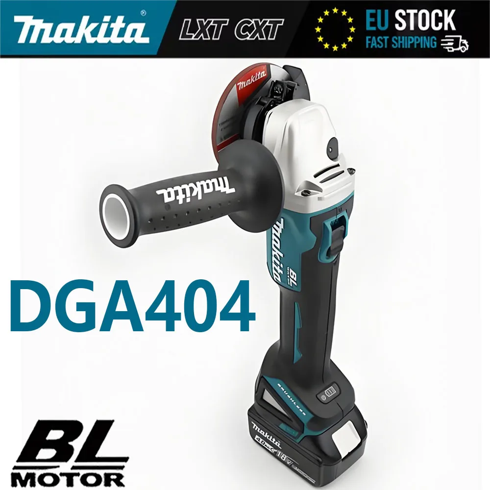 Meuleuse d'angle sans fil Makita DGA404 2026, batterie 18V, 125mm, résistante à la poussière et à l'eau, outil électrique pour la découpe du métal, le meulage du béton, utilisation en atelier domestique